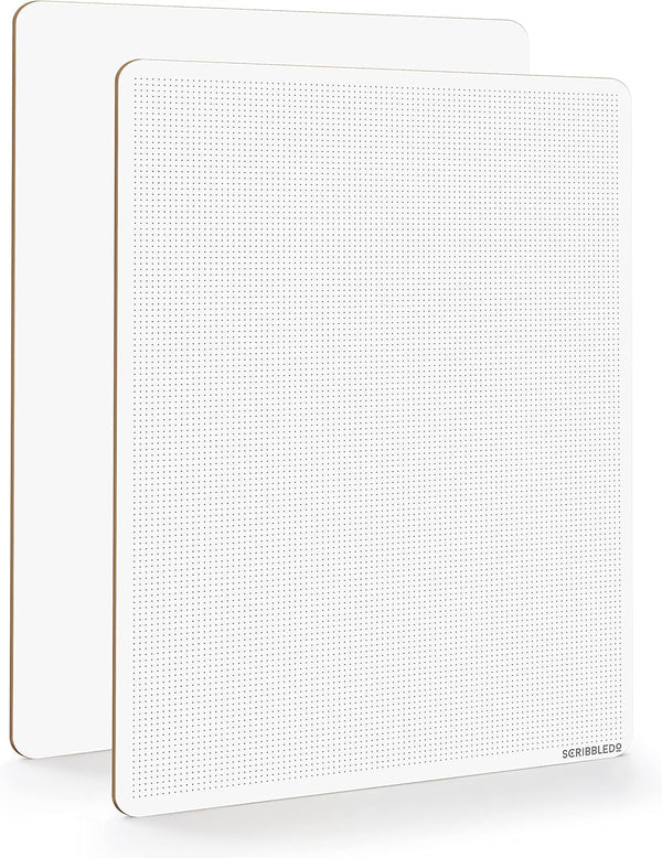 Dotted Dry Erase Board, 9" x 12" Double Sided with Bullet Dot Grid Paper for Home School Classroom Kids