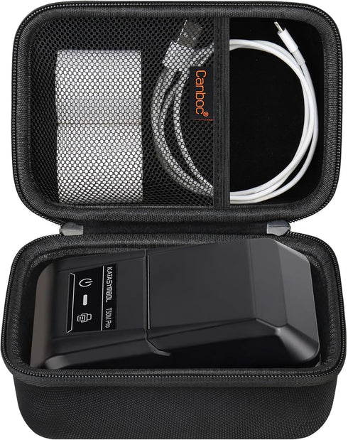 Canboc Carrying Case for SUPVAN T50M Pro Bluetooth Label Maker, Portable Mini Thermal Inkless Labeler, Black