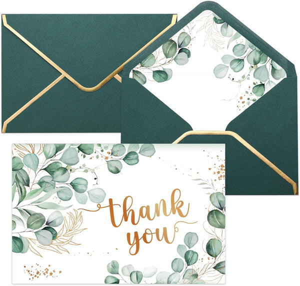 50 Pack Thank You Cards with Envelopes, 4x6 Inch Thank You Cards