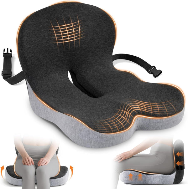 SSPATIOS Seat Cushion, Office Chair Cushions for Tailbone Relief, Seat Cushions for Office