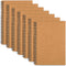 LABUK 7 Pack Blank Notebook, 100 Pages Unlined Spiral Notebook, 8.3"x 5.5" Soft Cover Kraft Memo Notepads