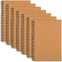 LABUK 7 Pack Blank Notebook, 100 Pages Unlined Spiral Notebook, 8.3"x 5.5" Soft Cover Kraft Memo Notepads