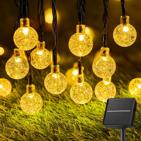 Solar String Lights Outdoor 60 LED 36FT with 8 Lighting Modes, Waterproof