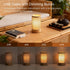 Dimmable Cozy LUSHARBOR Bamboo Table Lamp, Small Boho Rattan Lamp Decorative with Light, Woven Bedside Lamp
