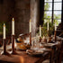 WYZworks 6.75" LED Flameless Mini Taper Candles with Flicker Mode, Battery Operated, 12-Pack, Ivory
