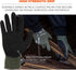 Ergodyne ProFlex 7042 Cut Resistant Work Gloves, ANSI A4, Green, Contact Heat Resistant Sandy Nitrile Coated Palms