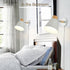 Hefoklu E26 White Plug in Wall Sconces with Switch for Bedroom, Modern Rotation Wall Lamps Up Down Mounted Fixture Wood