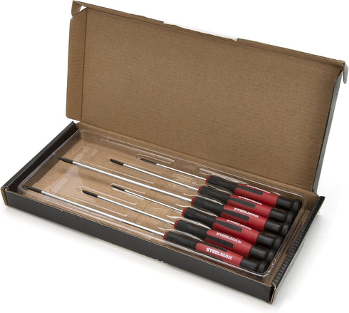STEELMAN 6-Piece Precision Steel Shaft Long Electronics Screwdriver Set - Variety of Sizes