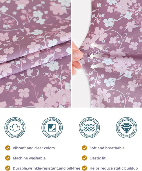 Pink Series Florals Double-Sided Printed Scrub Caps for Women with Buttons, Adjustable Helps Reduce Static Buildup