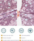 Pink Series Florals Double-Sided Printed Scrub Caps for Women with Buttons, Adjustable Helps Reduce Static Buildup