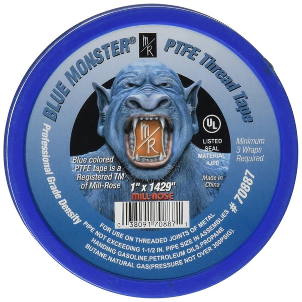 Millrose Blue Mill-Rose 70887 Monster PTFE Pipe Thread Sealant Tape, 1-Inch x 1429-Inches