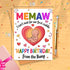 Moonlit93 Memaw - I Can't Wait For Our First Cuddle Happy Birthday From The Bump! Card - Ideas Birthday Card For Memaw