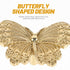 Kisangel Butterfly Brass Drawer Knobs Gold Cabinet Door Handles for Dresser, Wardrobe, Wine Cabinet, and Bedside Table