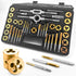 Azuno 40PCS Metric Tap and Die Set, Titanium Coated GCr15 Bearing Steel