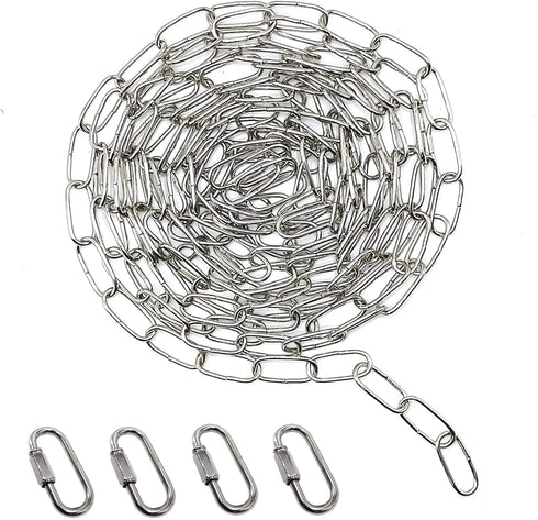 ECUDIS 20 Feet Pendant Light Fixture Chain, Lighting Hanging Chain Extension with Connection Locks, Lighting Chain