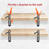 6 Pack 90 Dnyta Shelf Bracket L-Shape Corner Brace Adjustable L Brackets Adjustable Corner Bracket for Shelves Degree