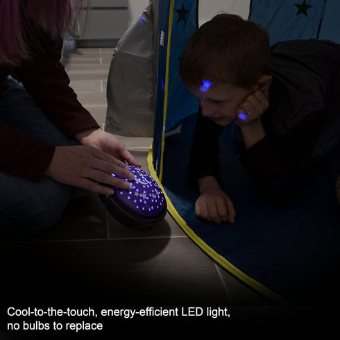17457 GE LED Moon and Star Projector Night Light, Battery Operated Tap Light, Ideal for Kids Bedrooms, Playrooms