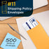 Guardian #11 Paper Shipping Policy Envelopes - Pack of 500 Blank Envelopes for Documents, 4 ½ x 10 ? Inches
