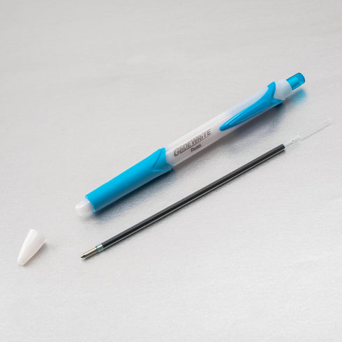 Pentel GlideWrite Ballpoint Pen with TechniFlo Ink, Medium Line (1.0mm), Sky Blue, Box of 12 (BX910-S)