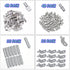 JIMROLA 120Pcs Kit,4 Closet Cabinet5mm (1/4 inch) Shelf Pins Styles Nickel Plated Shelf Support Pegs,Plated Shelf Pins