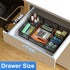 Desk Drawer Organizer Tray with 6 Compartments - 14.5" L x 8.8" W x 1.9" H for Metal Mesh Organizers in Bathroom,