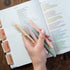 DIVERSEBEE Bible Highlighters and Pens Set - 8 Pack Assorted Colors No Bleed Gel Highlighters, Cute Study Journaling