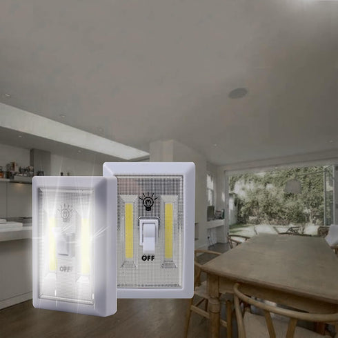 Closet RV(6 Pack) LINLUX Battery Operated Switch LED Lights, Portable Tap Light, Push Light, COB LED Cordless Night