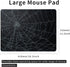 GMKWTL 410mm*310mm, XVX Glass Mouse Pad for Gaming, Black Spider Webs Hard Gaming Mousepad, Professional Large Mouse