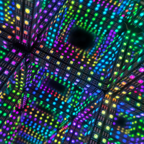 Heepulor (5Inch) Infinity Hyper Cube LED Light LED Controller with Stand, Controller & Sound & App Reactive Table Lamp