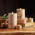 1.4" 2", Pack 2, Luminara Flameless LED Tea Light Candle, x of Birch, Pearl Ivory, Real Flame, Battery Operated