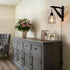 Set 15 E-26 Bulb, Rustic State Black Fabric Cord with Toggle Switch Feet Hanging Pendant Light Fixtures, Uses Standard