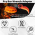 Sixzoo 1/2" 1/2 Pry Bar Wrench Adapter Head for Drives, Horn Type Half Shaft Removal Tool, Heavy-Duty Crowbar Adapter