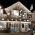 200 29FT 8 Cluster Lights Christmas Led Fairy Lights Green Wire Twinkle Lights with Remote Modes String Lights Timer