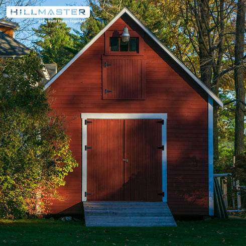 HILLMASTER 4 Inch Rustproof(6 Pack) T-Strap Hinges Heavy Duty Shed Door Hinges Gate Strap Hinges Black Tee Hinge