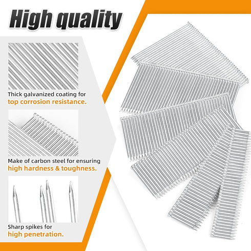 ST25 14 Gauge Concrete T Nails - 1'' Length Collated Nails, 800 PCS/BOX for Pneumatic T Nailer