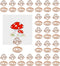 24pcs Mushroom Table Place Card Holder Table Number Holder Photo Display Stand