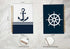 Navy Nautical Lined Spiral Journal Notebook, 8.3×5.5 Inches, Hardcover College Ruled for Work Note Taking