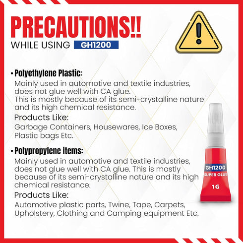1 Gram (Pack of 24) Super Glue All Purpose, Super Fast, Thick & Strong Adhesive for DIY Craft, Ceramics, Metal
