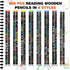 Pasimy 600 Pcs Reading Motivational Pencils, Bulk Black Novelty Wooden Pencils with Eraser for Classroom