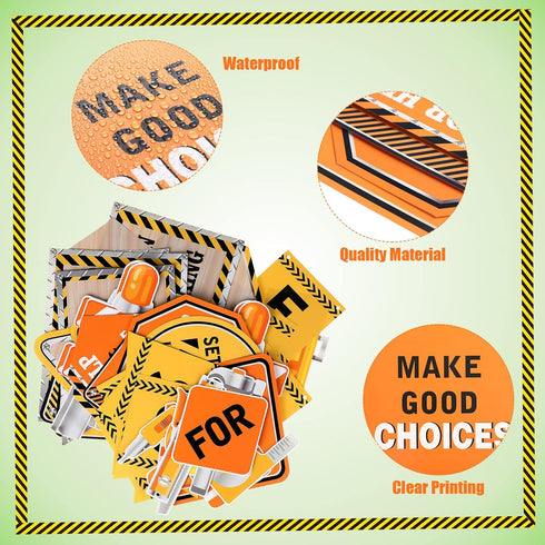 Outus 47 Pcs Construction Bulletin Board Set, Construction Theme Cutouts for Classroom Decorations