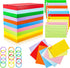 600Pcs 3x5 Inch 3 5 MotBach Colored Index Cards Flash Cards with Rings Lined Note Card Flashcards, Colorful Ruled Card