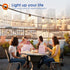 25FT 9 ST38 Bulbs(1 Dimmable 2200K addlon LED Outdoor String Lights Waterproof Patio Lights with Shatterproof