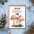 ZoZi9xDesigns Welcome Little One Card - Mushroom New Baby - Greeting Card - Baby Shower - Cute - Mushroom Lover