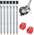KALOUR Detail Eraser Pencil, 6pc Eraser Pencils with Brush and 2pc Sharpener, Fine Detail Eraser for Sketching,