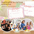 BWTRVL Set, B05 Kids Thank You Cards with Envelopes, Pink Ribbon Theme Fill in the Blank Thank You Notes for Kids
