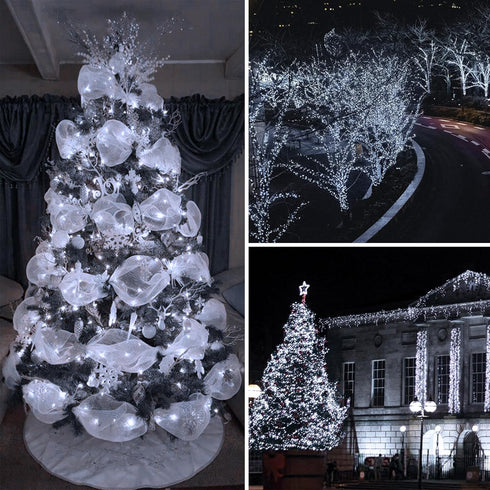 2Pack 500LED 180FT 8 IP65 Upgrade Solar String Lights for Outside, Solar Christmas String Lights Outdoor with Modes