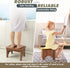 Wooden Step Stool, 9in Heavy Duty Portable Nonslip Step Stool with 550 Load Capacity for Home