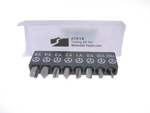 Silverhill Tools ATKYB Triwing Bit Set, 8 Bits, Sizes Y000 - Y5