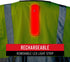 Coast SV300 Rechargeable High Visibility Safety Vest, Dual Mode, Zip Front, 2 Pockets, ANSI/ISEA Standards, Yellow XL