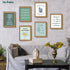 Lincia 9 Pcs Boho Mental Health Posters, Motivational Psychology Decor, 8 x 10 in (Green)